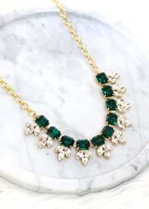 สร้อยคอเรียงซ้อนสีมรกตสำหรับงานแต่งงานของชาวอินเดียสร้อยคอแบบเรียงซ้อนสีมรกตสำหรับเจ้าสาวสร้อยคอแบบอินเดียใต้ - Product Image 5