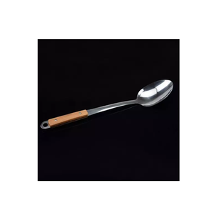 Spork à salade en acier avec manche en bois fourchette cuillère enfants cuillère en acier inoxydable pour ustensiles de cuisine et restaurants - Product Image 3