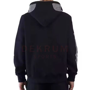 Servicios OEM, Sudadera con Capucha de Alta Calidad para Hombre, Diseño Invernal, Felpa de Algodón, con Pedrería, Transpirable, Logotipo y Color Personalizables, Gran Venta - Product Image 5