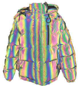 แจ็กเก็ตพองขนเป็ดผ้าโพลีเอสเตอร์ฤดูหนาวสำหรับผู้ชายเสื้อโค้ทกระเป๋ามีซิปไซส์ใหญ่พิเศษย้อมสีแบบลำลอง - Product Image 1