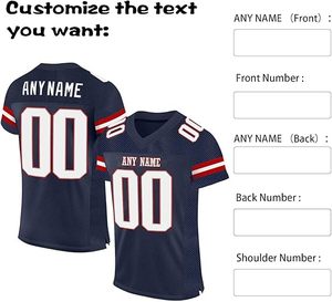 Customizable Plus Size Polyester Sublimation Printed V-Neck Jersey Breathable American Football Summer Wear - Product Image 3