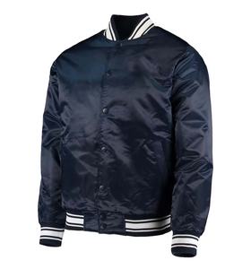 Blouson aviateur universitaire en satin athlétique high street à logo personnalisé pour hommes Hip Hop Baseball Hiver Polyester - Product Image 2