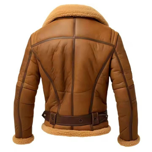 Chaqueta de Cuero para Hombre, Estilo Aviador Vintage, Cálida y Elegante, de la Marca Fazn Industry - Product Image 2