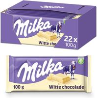Barras de Chocolate Blanco con Leche MILKA Horneado y Duro de 100g con Relleno de Nueces y Frutas en Caja, Vida Útil de 60 Meses para Exportación