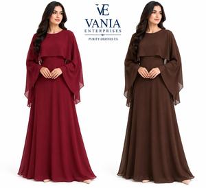 Textured Knit Vintage Abaya Overlay Long Sleeve Floor Length Spring Summer <b>Wedding</b> Muslim <b>Dress</b> Modest Wear <b>Plus</b> <b>Size</b> - Product Image 4