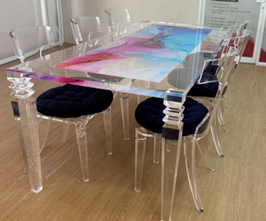 Table à manger en acrylique transparent de haute qualité pour un usage domestique en plastique transparent blanc Vietnam-pour l'atelier d'hôpital à domicile - Product Image 2