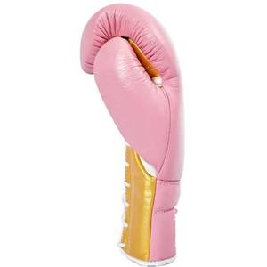 Guantes de boxeo de cuero de vaca de alta calidad con cierre de cordones Diseño de logotipo personalizado 100% Guantes de lucha de cuero - Product Image 6