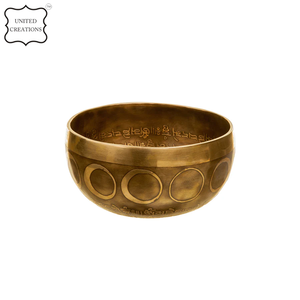 Bol chantant en métal Instrument de musique doré artisanal Bol himalayen Méditation Bol chantant tibétain pour la guérison - Product Image 2