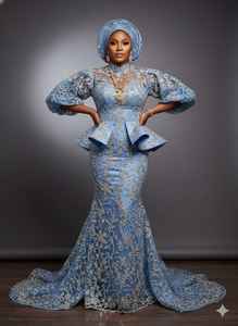 Traditional Slay <b>Silver</b> Black Edition Luxurious Premium Lace Fabric <b>Dress</b> Sequin Stone Beaded Floral Design Lightweight 100% - Product Image 5