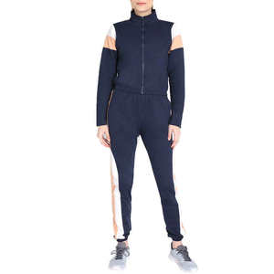 Conjunto Deportivo de Invierno Personalizado para Mujer, Traje para Correr Antibacterial, Transpirable, Hecho de Poliéster y Algodón - Product Image 1
