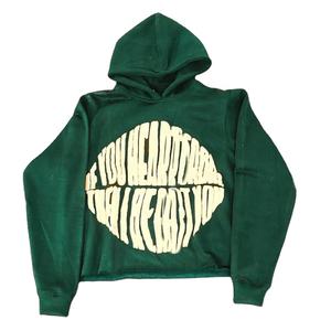 Sudadera con capucha con estampado completo de logotipo personalizado Unisex, ropa de calle, patrón recortado, sudaderas informales con dobladillo crudo, estampado sólido de talla grande con borde cortado y abullonado - Product Image 1