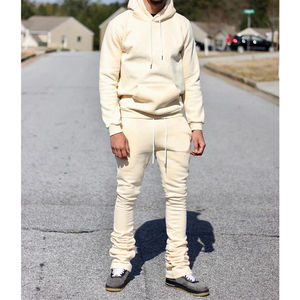 Survêtement d'hiver personnalisé, coupe ajustée, pantalon de survêtement et sweat-shirt, ensemble de survêtement pour homme, 100% coton, séchage rapide - Product Image 2