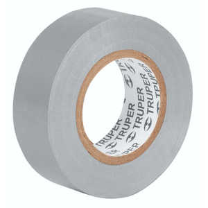 Truper M-22G Gray <b>PVC</b> Electrical Insulation Tape 10 Meters Rubber <b>Adhesive</b> For Wiring Applications Up To 176F - Product Image 1