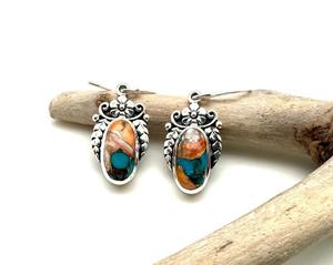 Turquoise pierres précieuses boucles d'oreilles bijoux pour femmes argent Boho Style bijoux 925 en argent Sterling tendance boucles d'oreilles faites à la main cadeau pour - Product Image 4