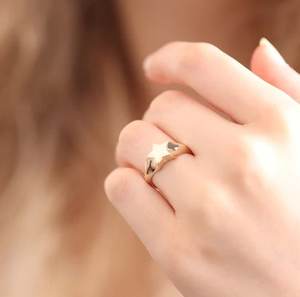 แหวนเงินสเตอร์ลิง925แข็งดีไซน์รูปดาวสีทองสำหรับผู้หญิงของขวัญวันครบรอบวันแต่งงานของสาวๆเครื่องประดับแหวนเงินจำนวนมาก - Product Image 4