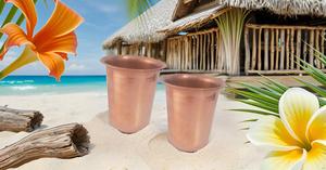 Taza de mula de metal de Moscú de menta de acero inoxidable, taza de julipa de menta de café, juego especial de cóctel de metal de 2 vasos de cobre - Product Image 5