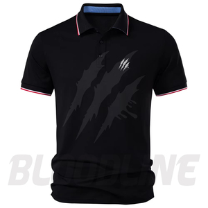 Chemise à manches courtes pour homme Bloodline, couleur unie, tricotée, respirante, en coton, coupe classique, marron - Product Image 1