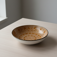 Assiette à dessert en grès céramique de qualité supérieure 3460799A-27, style nordique, passe au lave-vaisselle, motif uni, courbes simples, 150 ml