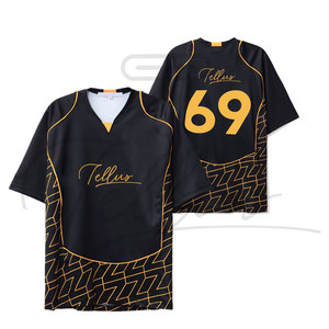 Nouveau design, maillot de football personnalisé imprimé, haute qualité, 100% polyester, respirant, léger, antibactérien, extensible - Product Image 6