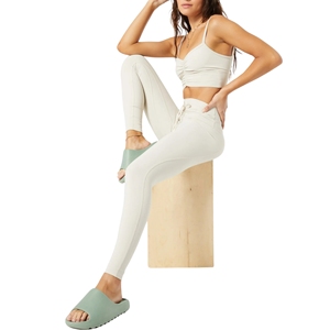 Pantalones de Yoga de cintura alta Elástico Cómodo Leggings de fitness finos Tela de punto transpirable para ejercicio de verano - Product Image 5