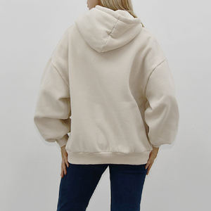 OEM/ODM Sudadera con capucha de gran tamaño unisex con logotipo personalizado sudaderas de Invierno para mujer con capucha cuello lavado ácido fabricante al por mayor - Product Image 3