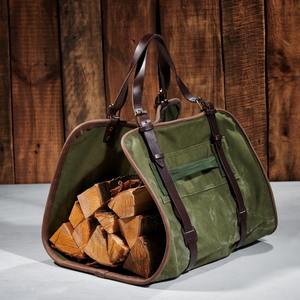 Hand Made Canvas Wood Carrying Bag <b>Log</b> Carrier Wood Gathering Camping <b>for</b> Woods <b>Firewood</b> Storage CWR-0012 - Product Image 4