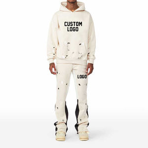 Conjuntos de Sudadera con Capucha y Pantalones Cortos Personalizados para Hombre, de Algodón, Bordados, Desgastados, con Dobladillo sin Rematar y Lavado Ácido, Fabricante de Conjuntos de Sudadera con Capucha y Chaqueta para Hombre - Product Image 1