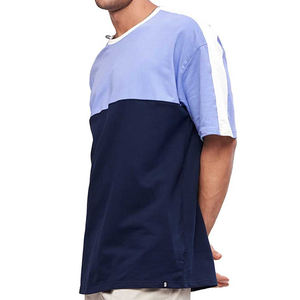 Gran oferta, camisetas con bloqueo de Color y logotipo personalizado, serigrafía, 100% algodón, camiseta informal para hombre - Product Image 6