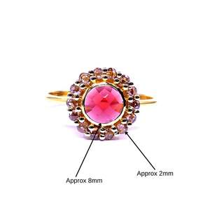 Anillo de Plata de Ley 925 Chapado en Oro con Piedra de Cianita, Joyería Clásica para Mujer, Regalo de Aniversario o Compromiso - Product Image 1