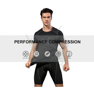 Chemises d'entraînement de compression pour hommes T-shirts athlétiques à manches courtes Gym Running Training Sports Quick Dry jogging wear - Product Image 5