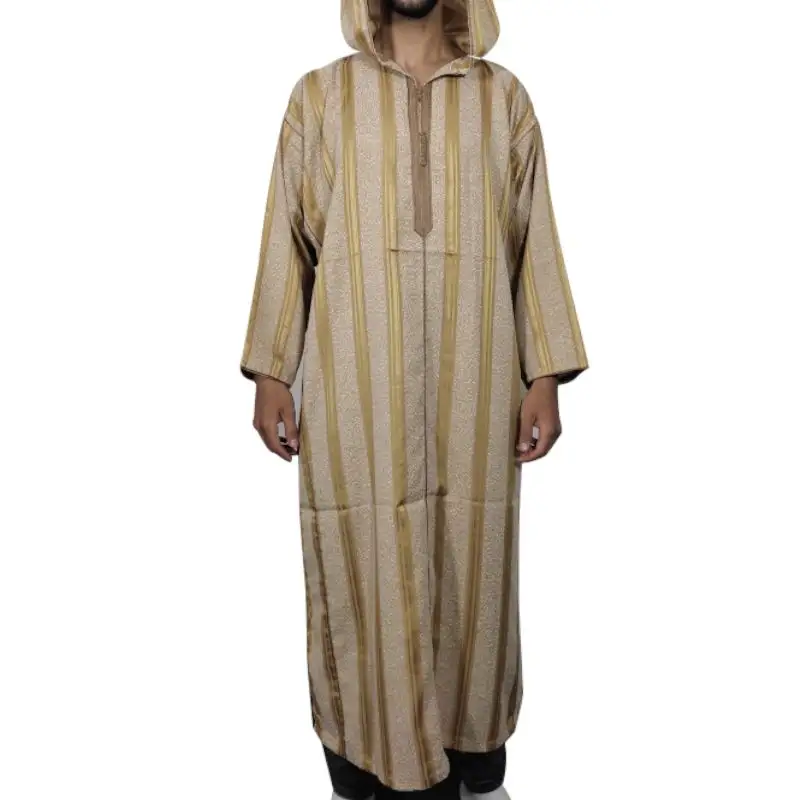 बियादीना की हस्तनिर्मित पारंपरिक मोरोकन थोब djellaba लंबी पोशाक