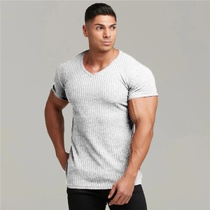 Jersey de gran tamaño de alta calidad, camiseta de lana para hombre, logotipo personalizado, bordado, cuello con capucha en blanco, manga corta de algodón 100% para - Product Image 2