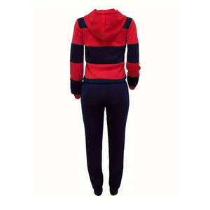 Top grossiste personnalisé femmes survêtement dernière conception femmes survêtement de qualité supérieure 100% coton plaine survêtement à capuche ensembles - Product Image 2