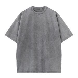 Breathable High Street Custom logo Oversized Acid Wash Tshirt Men Vintage Men Acid Washed t Shirt for Sale 2026 - Product Image 2