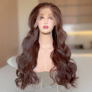 La mejor calidad 100% Peluca de cabello humano vietnamita Resalte los colores Pelucas delanteras de encaje Cabello virgen Grado Mezcla de cabello - Product Image 2