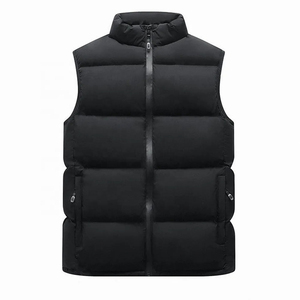 Veste chaude d'hiver en gros sans manches gilet en duvet lisse veste logo imperméable brillant bulle hommes gilet veste premium bouffant - Product Image 4