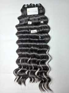 ช่อผมมนุษย์หยักศกธรรมชาติสีดำแบบไม่ผ่านการแปรรูปผมสำหรับต่อผมแบบชาวเวียดนาม - Product Image 4