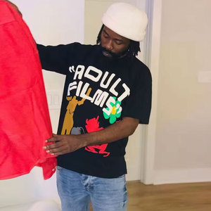 Customised Cotton <b>Men's</b> T-<b>shirt</b> Streetwear Custom logo Print High Quality Puff Printing t <b>Shirt</b> for <b>Men</b> Cotton Knitted Fabric - Product Image 5