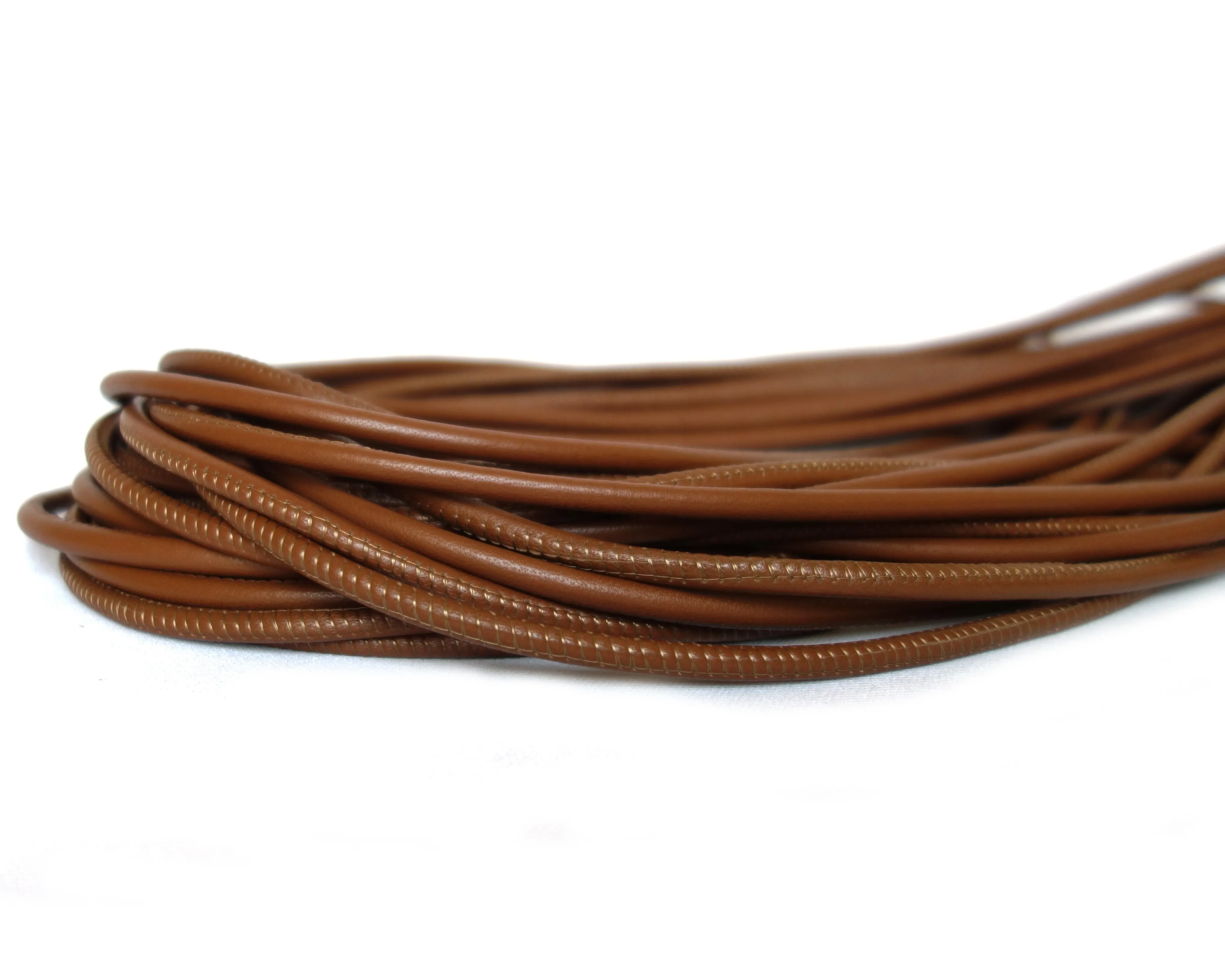 Latest sale Nappa leather stitched round cords 5mm for jewelry accessories DIY craft Bracelet Necklace