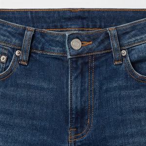 Pantalones Vaqueros de Moda para Mujer, Casuales, de Uso Diario, Estilo Urbano, de Pierna Ancha, Cintura Media, Ajustados, Curvos, de Mezclilla, Sólidos, de Verano, a la Moda - Product Image 4