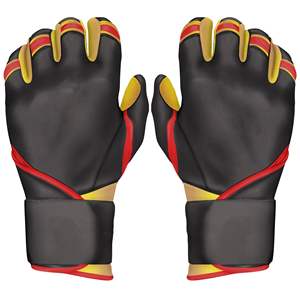 Gants de frappe de baseball à manchette longue, professionnels, durables, protection des mains, gants de frappe de softball en cuir de cabretta, gants de frappe pour hommes - Product Image 1