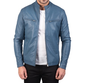 Chaqueta de cuero auténtico para hombre de alta calidad Chaquetas de invierno para motocicleta para hombre Chaquetas de cuero cálidas para hombre - Product Image 1