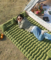 Tapis de couchage ultraléger Coussin de camping portable Coussin d'air gonflable pour randonnée en plein air Pique-nique Tapis de couchage simple double pour camping
