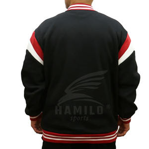 Vente en gros de grande taille hommes automne hiver veste universitaire décontractée veste en cuir de sport surdimensionnée coton vison respirant style bombardier - Product Image 2