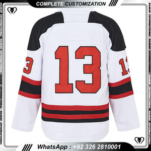 Venta al por mayor de camisetas de hockey con logotipo personalizado Servicio de diseño gratuito Sublimación Poliéster Ropa de hockey sobre hielo - Product Image 2