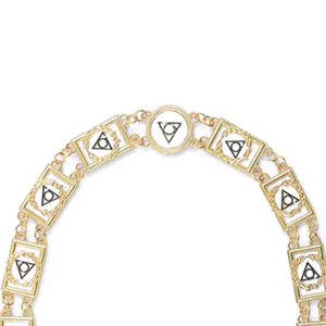 Emulation Rite ปลอกคอภาษาอังกฤษสีเทอร์ควอยส์ปักด้วยมือคอเสื้อเครื่องราชกกุธภัณฑ์ - Product Image 4