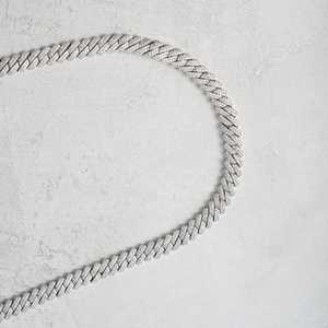 Cadena cubana de moissanita con corte redondo, joyería hip hop, regalo de moda para fiestas, collar de plata 925 para hombre, pasa el test de diamante. - Product Image 2