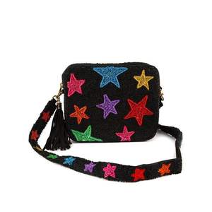 Bolsa bordada de hilo colorido con correa segura - Product Image 1