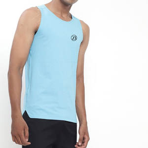Camiseta sin mangas de hombre hecha a medida de alta calidad para gimnasio, ropa de gimnasio de punto transpirable, estilo informal - Product Image 2