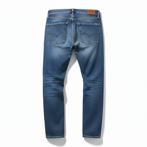 Jeans de Mezclilla de Lavado Ácido para Hombre de Alta Calidad, Personalizables, Estilo Vintage Desgastado, Frente Plano, Precio Bajo, 100% Algodón, Servicio OEM - Product Image 3